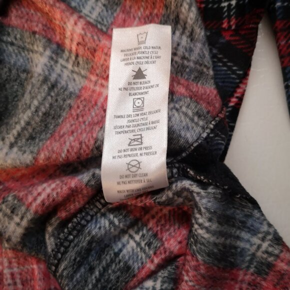 Denver Hayes Ladies Size XS Blue Red White 2 Piece Plaid Long Sleeve Pajamas - Picture 7 of 11